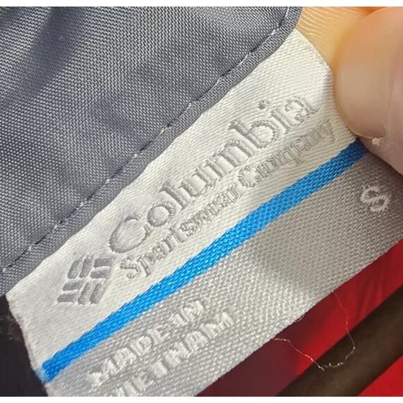 Columbia Rain Jacket Mens Small Red Gray Coat Windbreaker Glennaker Lake II - Picture 3 of 12